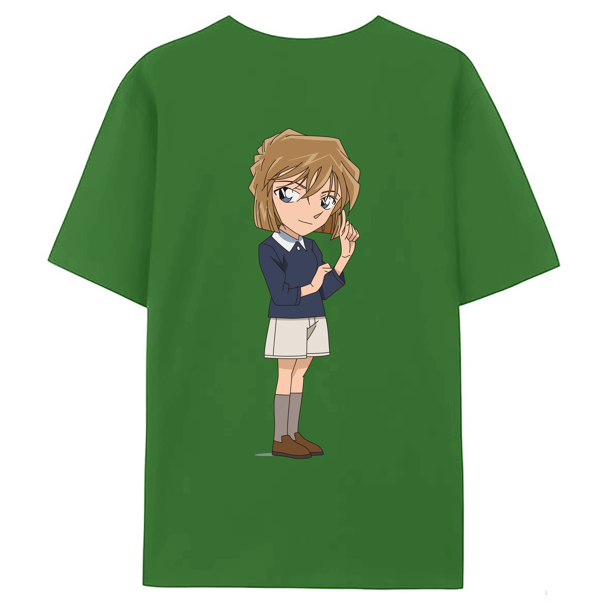 （画像用） 名探偵コナン 灰原 哀 はいばら あい Detective Conan Anita Hailey、Vi Graythorn Haibara Ai レディース半袖Tシャツ(バックプリント)
